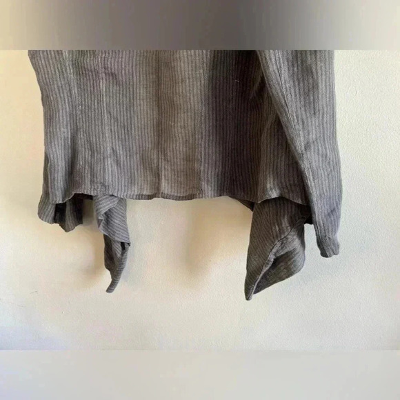 Eileen Fisher linen buttonless cardigan (00893) - Picture 6 of 9